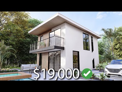 (6x7 Meters) Small House | Two Storey Tiny House Design | 1 Bedroom | House Design Ideas