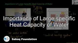 Importance of Large specific Heat Capacity of Water