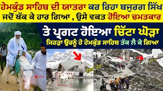 ਹੇਮਕੁੰਡ ਸਾਹਿਬ ਦੀ ਯਾਤਰਾ ਕਰ ਰਿਹਾ ਬਜ਼ੁਰਗ ਸਿੱਖ ਜਦੋਂ ਥੱਕ ਕੇ ਹਾਰ ਗਿਆ , ਉਸੇ ਵਕਤਪ੍ਰਗਟ ਹੋਇਆ ਚਿੱਟਾ ਘੋੜਾ