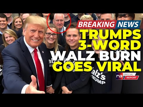 🚨BREAKING: Trump's Gleeful 3-word Reaction to Walz Clan's Pro-MAGA Stance Goes Viral! 🚨