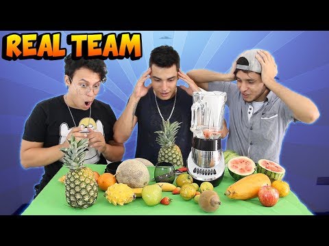 MEZCLAMOS TODAS LAS FRUTAS DEL SUPERMERCADO *El mejor JUGO del mundo* - Ft. Real Team