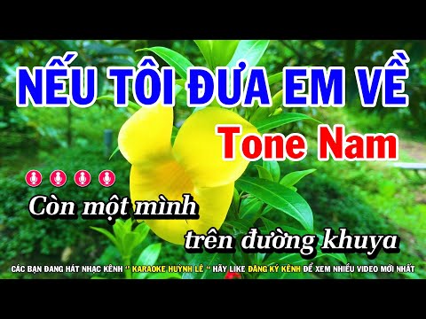 Karaoke Nếu Tôi Đưa Em Về – Tone Nam Nhạc Sống | Huỳnh Lê