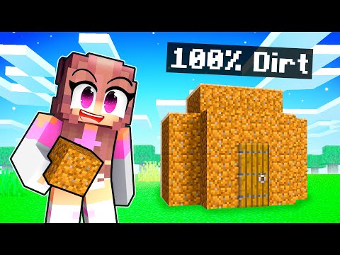 Minecraft maar ik kan alleen BOUWEN met DIRT!