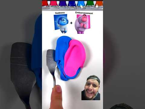 What color do mixed emotions make? (Inside Out 2) #colormixing #insideout #insideout2 #satisfying
