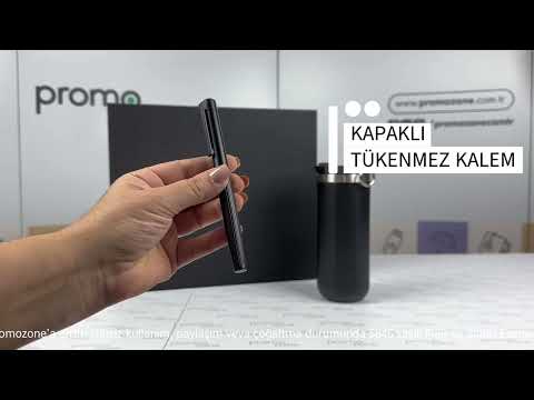 14×21 Termo Deri Defter, Kapaklı Metal Kalem & 450 ml Termos Bardak Kutulu VIP Hediye Seti Promozone
