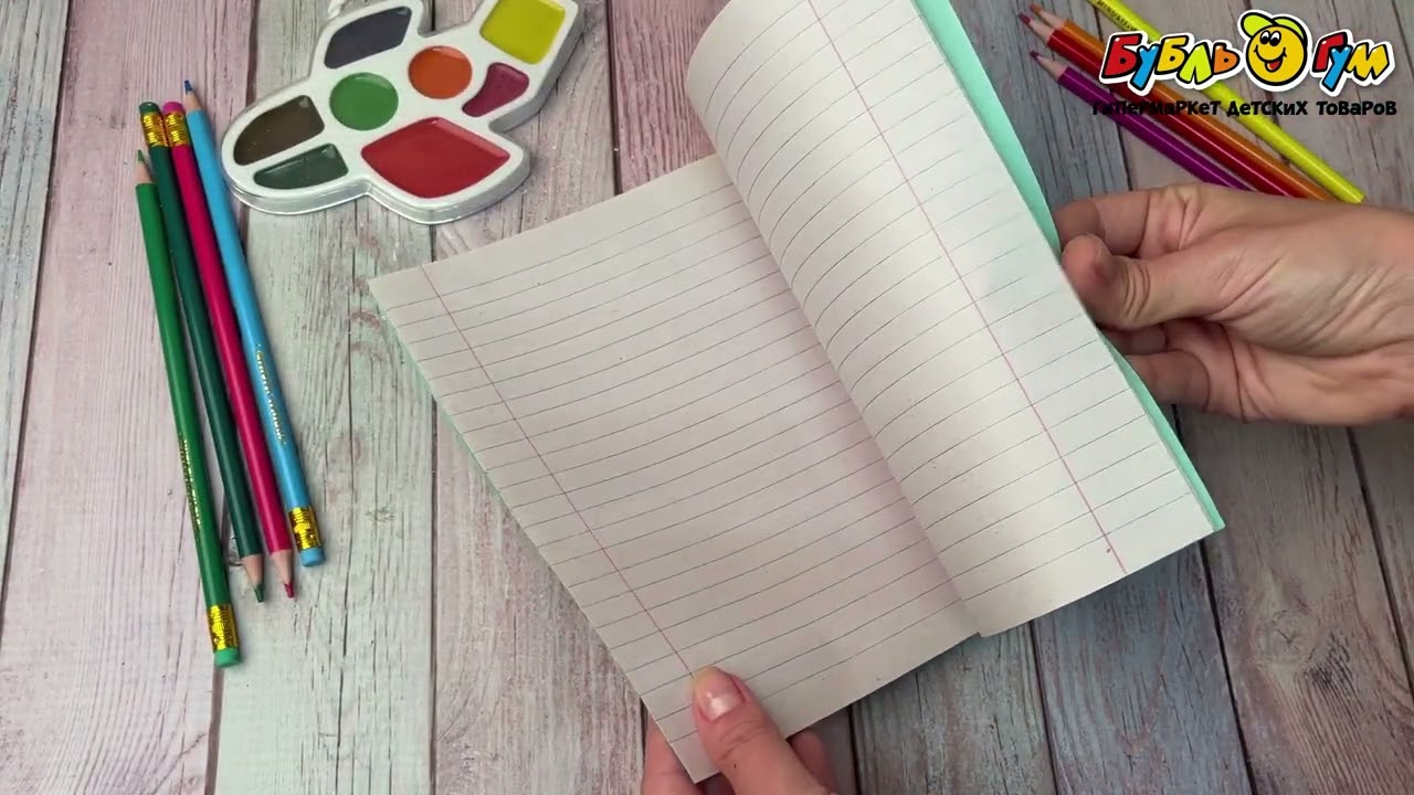 Тетрадь зеленая линия 12л - видео