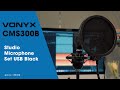 Vonyx CMS300B USB Condenser Studio Microphone Set, Black