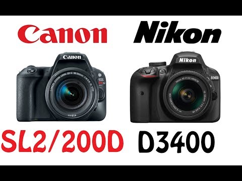 (ENGLISH) Canon EOS 200D / EOS SL2 vs Nikon D3400