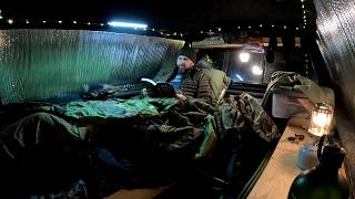 Truck Cap Camper Solo Winter Camping