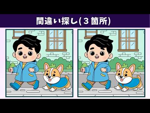 【間違い探し】脳トレを日常の習慣に！いつまでも若々しくいるための頭のトレーニング！記憶力や認知力向上におすすめ【クイズ】