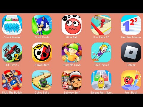 Roblox,Sonic Dash,Save The Girl,Kick The Buddy,Hide Ball,Count Master,Stumble Guys,Going Balls