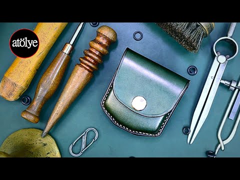 leather belt pouch | Casing The Leather | Wet Molding | small utility belt pouch