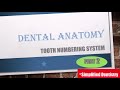 Dental Numbering Systems and Notation
