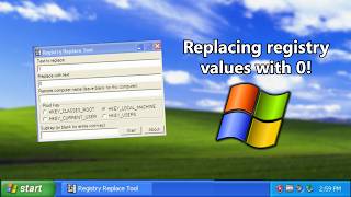 Replacing registry values with 0 on Windows!