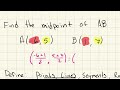 Geometry Concepts: Midpoint, Distance, and Undefined Sets