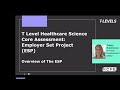 Employer Set Project in T-Level Healthcare Science