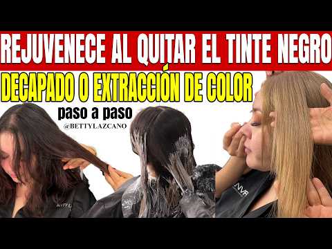 COMO QUITAR EL TINTE NEGRO CON DECAPADO o EXTRACCION y VAS a  REJUVENECER al INSTANTE @bettylazcano