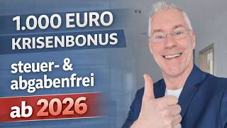 1.000 EUR Krisenbonus 2026 I Steuerberater erklärt