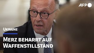Merz beharrt auf Waffenstillstand in der Ukraine | AFP