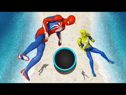 RAINBOW SPIDERMAN CRAZY JUMPS/FALLS #3 (GTA 5 Spider-Man Fails)