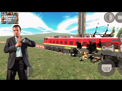 FUEL TANK VS TRAIN INDIAN BIKE DRIVING 3D 😱 | GTA 5 | LOUWSEN GAMER