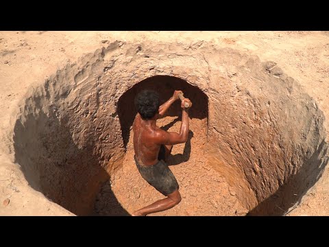 Build Cave Secret Underground House And Underground Pools Around