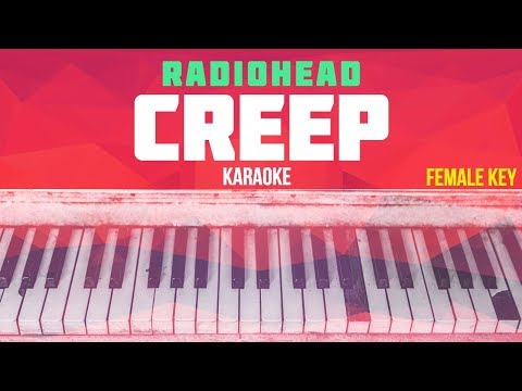 Radiohead – Creep Karaoke Piano Lyrics Acoustic Instrumental FEMALE / HIGHER KEY