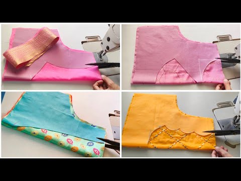 4_blouse designs cutting and stitching. Back neck design.Blouse designs. #mydesigndiary