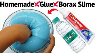 I Made Water and Toothpaste Slime at home Without Glue Borax Activator/Making Water Slime easy/ASMR