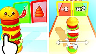Burger Stack Master Cooking - Build Hamburger Master Run - All Levels iOS Android GamePlay #3