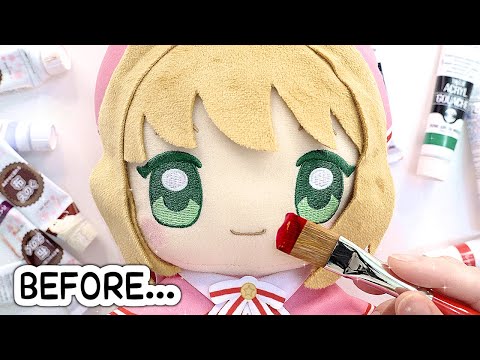 I RE-PAINT doll plushies from CRANE GAME challenge