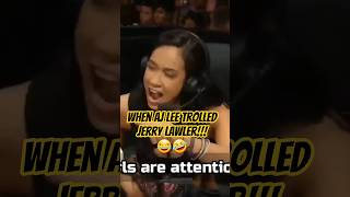 AJ Lee trolls Jerry Lawler #wwe #wwesuperstar #ajlee #jerrylawler #wweshorts #shortsfeed #trending