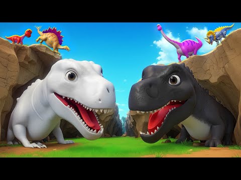 Jurassic World Adventures 2024: Magical Black T-Rex vs White T-Rex in Caves | Dinosaurs Epic Battle!