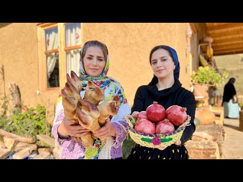 A Day in Iranian Mountain Village | Cooking Lamb Trotters Stew