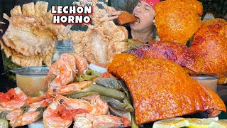 Lechon Horno Pork Jowls, Shrimp Sinigang & Crispy whole Squid Mukbang Pinoy Mukbang