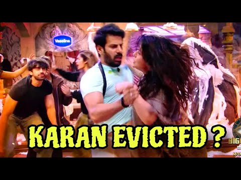 Karanveer mehra Physical fight with Sara arfeen khan ! Eviction of karanveer in Weekend ka vaar !