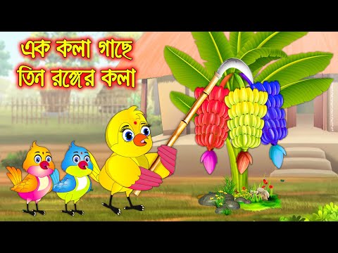 এক কলাগাছে তিন রঙ্গের কলা | Ak Kolagache Tin Ronger Kola | Bangla Cartoon | Thakurmar Jhuli