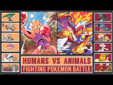 Fighting Pokémon Battle: HUMANS vs ANIMALS