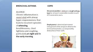 Medicine 550 Bronchial Asthma vs COPD Respiratory Emphysema Lung Pulmonology FEV1 PFT PEV PYQ