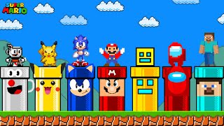Super Mario Bros., but There Are MORE Custom Pipes for All Characters!