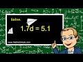 Understanding One-Step Equations with Decimals