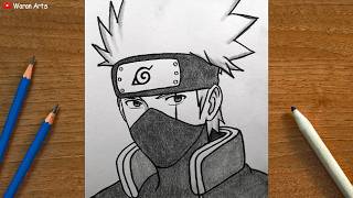 Easy Anime Drawing || How to Draw Kakashi Hatake || Step by Step Anime Art Sketch Tutorial