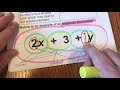 Identifying Parts of Algebraic Expressions