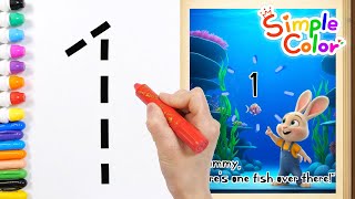 How many sea animals did Baby Rabbit meet at the aquarium? | Storytelling English Kindergarten