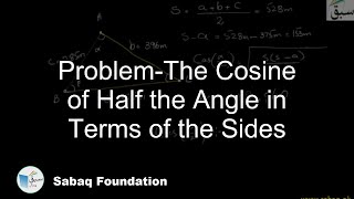 Problem-The Cosine of Half the Angle in Terms of the Sides