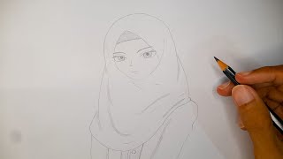 Menggambar Anime Berhijab Yang Cantik Dan Mudah