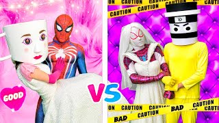 IF I Have 3 Spider-Man Friends In 1 House? Bride Rescues Spider-Man from Capuchino Assassino