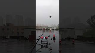 Heavy rain and full load test of a 10KG transport drone #drones