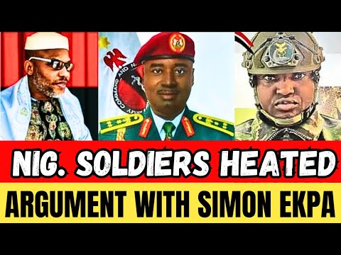 breaking! Simon Ekpa In A Heated Argument With Nigeria Soldiers - Asked If He Drop Biafra Agitation