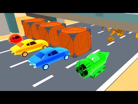 Double Flatbed Trailer Truck vs Speedbumps Train vs Cars Beamng.Drive / Flatbed Trailer